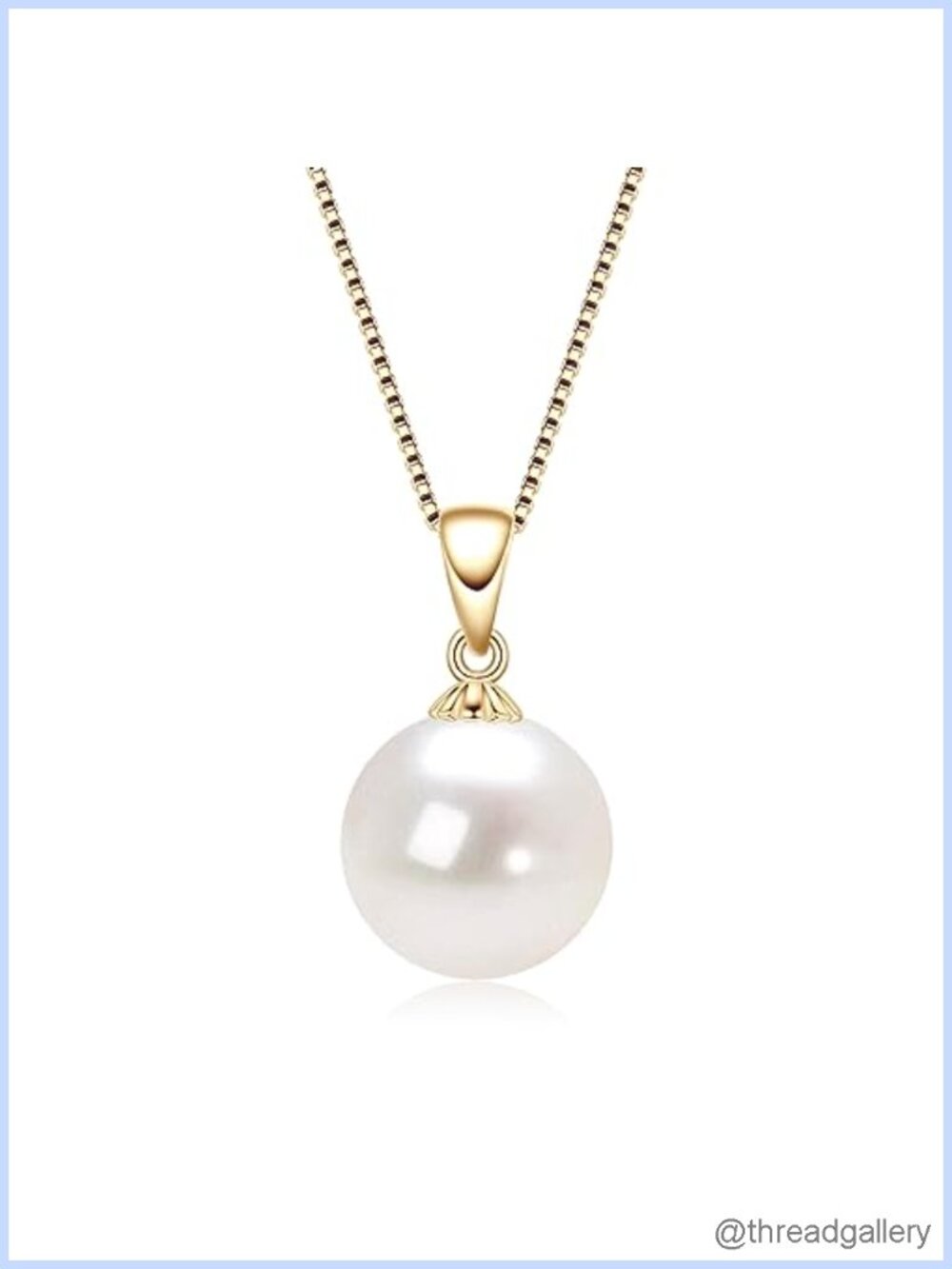 925 Sterling Silver Freshwater Pearl Pendant Necklace 18"